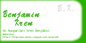 benjamin kren business card