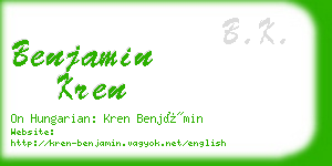 benjamin kren business card